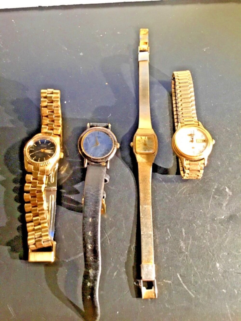 Lot of 4 Ladies Watches – Benrus Ultrasteel & Seiko – Non‑Running/Untested